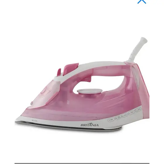 Ferro de Passar a Vapor Nano Ceramic Britânia Rosa BFV2500R
