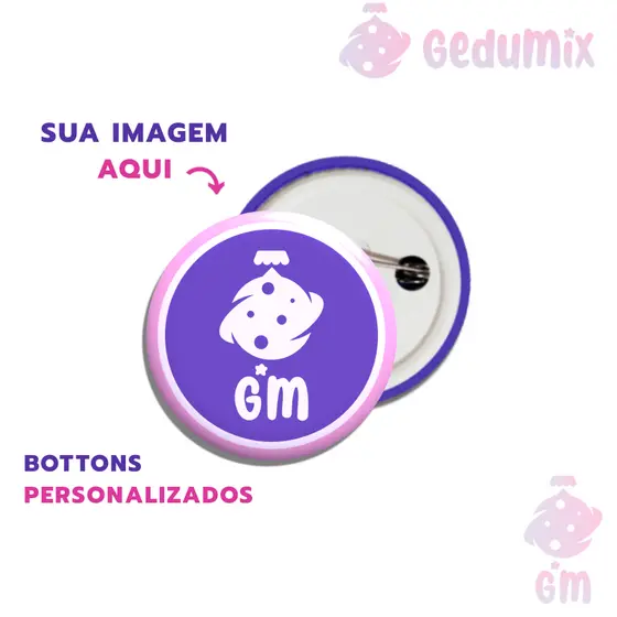 Bottons Broches Pins Personalizados (2 ou 3 ou 4 Unidades)