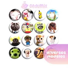 KITs Bottons Broches Meme CAT DOG Memes de Gatinhos e Cachorrinhos Alien Wi Wi WI