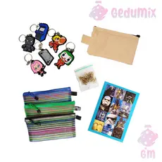 BRINDES Estojo Necessaire Adesivos Star Wars Mini Clip Chaveiros Geeks Nerd Anime Jogos