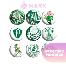 KITs Bottons Broches Time Palmeiras