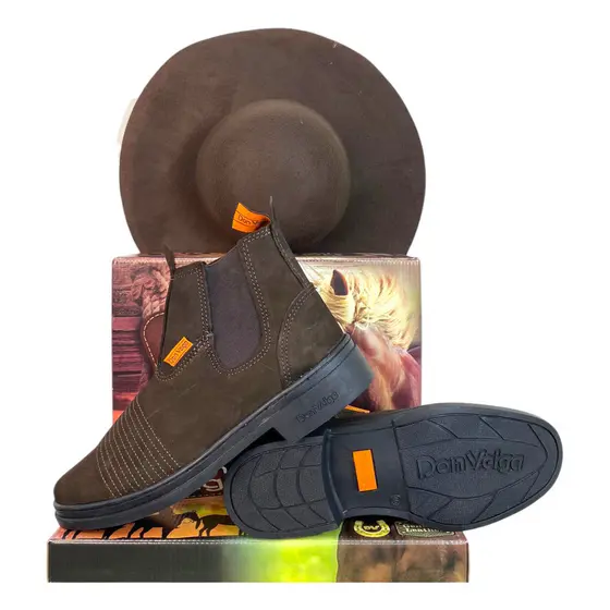 Kit Chapéu Caminhoneiro Bota Don Veiga Natanzinho Cata Ovo