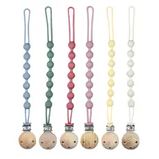Prendedor de Chupeta em Bambu Bola Silicone