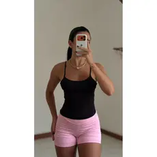 Regata de Alcinha Básica Feminina Forrada Preta Aesthetic Treino e Dia a Dia