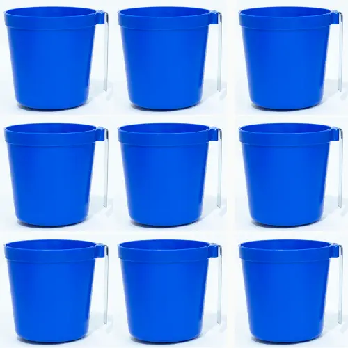 8 Canecas / Canecos azul para Galo (bebedouro e comedouro)