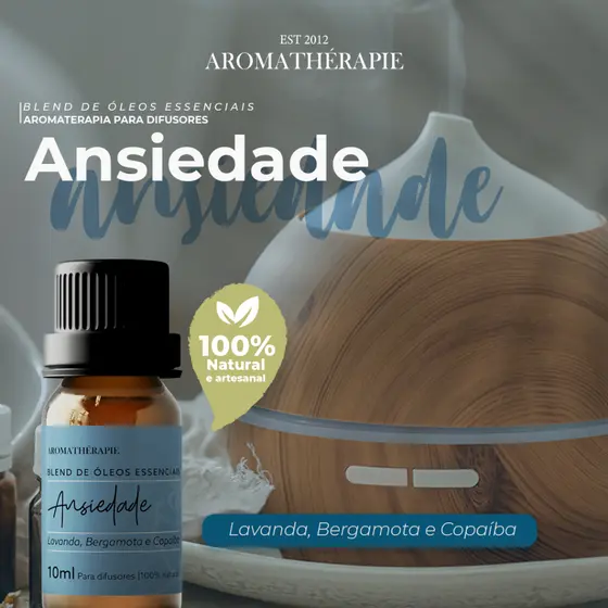 Blend De Óleos Essenciais Ansiedade Para Difusores e Diluições Aromathérapie - 10ml