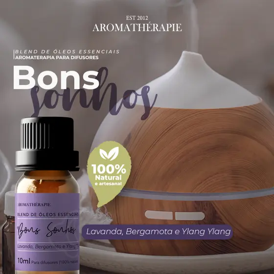 Blend De Óleos Essenciais Bons Sonhos Para Difusores e Diluições Aromathérapie - 10ml