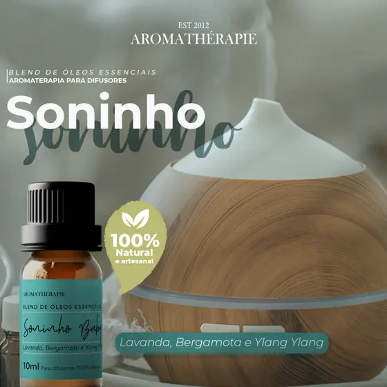 Blend Óleos Essenciais Aromaterapia Soninho Baby Para Difusores e Diluições Aromathérapie - 10ml