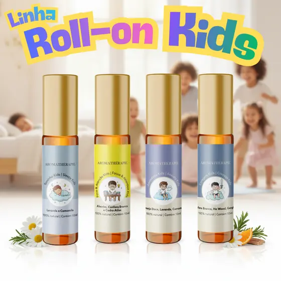 Aromaterapia Linha Roll-On Kids Natural Blend Óleos Essenciais Aromathérapie - Escolha o seu