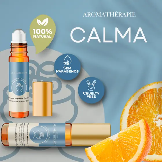 Aromaterapia Calma Blend Óleos Essenciais Aromathérapie Roll-On