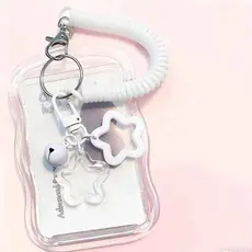 Kpop Photocard Titular Foto Display Com Estrela Chaveiro Ídolo Imagem Protetora Mangas Cartões De Identificação De Crédi