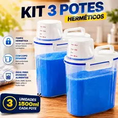 Potes Dispenser Lavanderia Porta Sabão Amaciante Condimentos Cozinha 1.5 Litros Com Bico Dosador