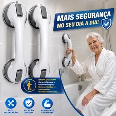 Barra de Apoio Ventosa Banheiro Portátil Forte Suporte Sanitário Para Idosos e Deficientes Segurança Barra Fixa