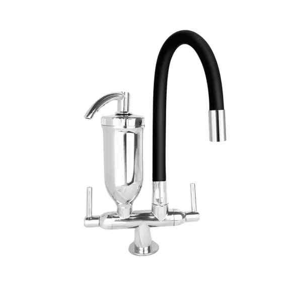 Torneira Cozinha Bancada Com Filtro Tubo Flexível - 2168 Color Preta