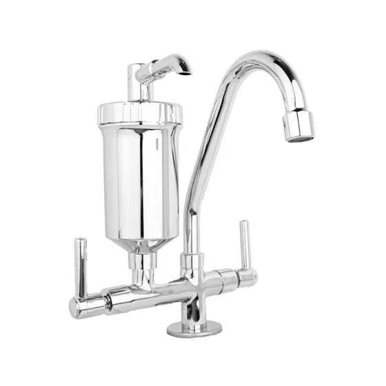 Torneira Cozinha Com Filtro Mesa Bancada Cromada Bica Móvel 2168