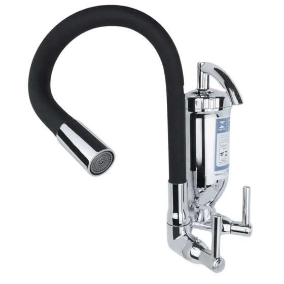 Torneira Cozinha Parede Com Filtro Tubo Flexível - 2167 Flex Preta