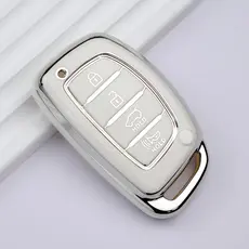 3 4 Botões TPU Shell Fob Carro Com Chave Inteligente Para Hyundai Tucson Santa Fe Rena Sonata Elantra Creta Ix35 Ix45