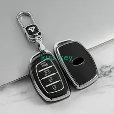 3 4 Botões TPU Shell Fob Para Hyundai Tucson Santa Fe Sonata Elantra Accent Creta Ix35 Ix25 i20 i30 Capa Da Caixa Chave