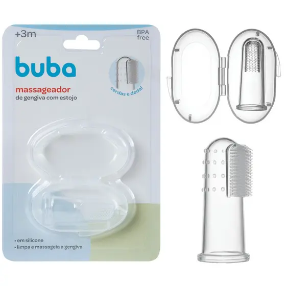 Massageador de Gengiva de Bebê com Estojo Buba Higiene Oral