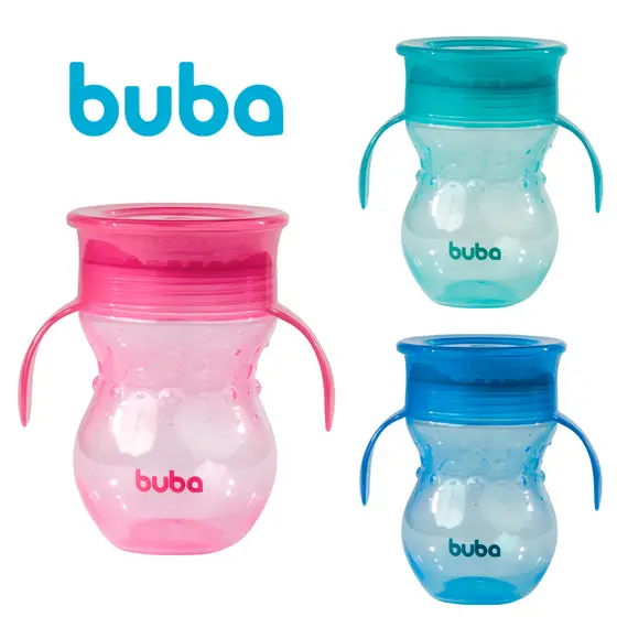 Copo de Treinamento 360 270ml Infantil com Alça Antivazamento Buba