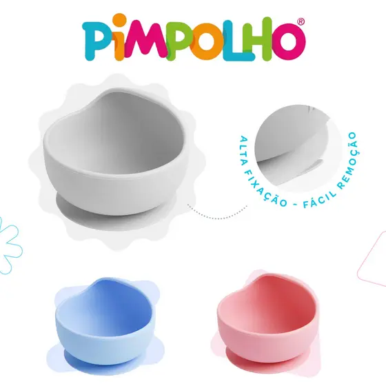 Bowl de Silicone Soft com Ventosa Pimpolho