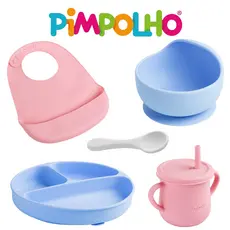 Kit Alimentação em Silicone Soft com Ventosa Pimpolho