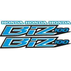Kit par de adesivos refletivos Honda Biz 100 AZUL + adesivos honda frontal