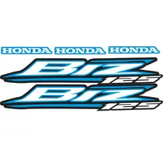 Par Adesivos Honda Biz 125 Lateral + Adesivos frontais Azul