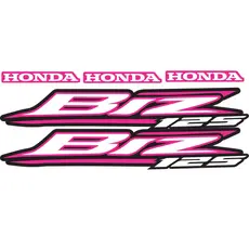 Par Adesivos Honda Biz 125 Lateral + Adesivos frontais Rosa