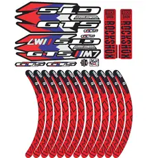 KIT Adesivo GTS M7 Vermelho e Azul + Adesivo Vmaxx + Garfo