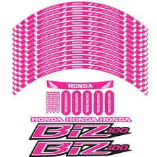BIZ 100 Kit completo Roda, Carenagem e Lateral + Capacete Rosa