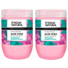 Kit 2 Unidades Gel Pós-Depilação Dagua Natural Aloe Vera Pós-Sol e Pós-Barba 750g