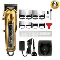 Máquina de Corte Profissional Sem Fio Wahl Magic Clip Cordless Gold Bivolt 8 pentes