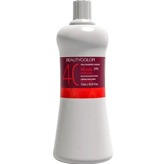 Água Oxigenada Cremosa Beauty Color Profissional 40 Volumes 1 Litro