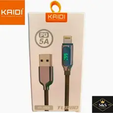 Cabos de dados e carga turbo 5.0A, USB / Lightning ou Tipo C ou Micro USB Kaidi Brasil 100% Original