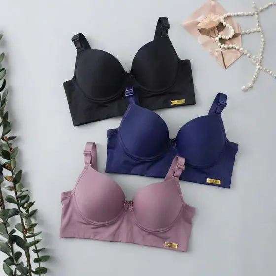 Kit 3 Sutiã Reforçado Fecho Triplo Ajustável Sutian Confortavel Feminino