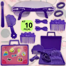 Kit Brinquedo Infantil Maquiagem Make De Beleza Fashion C/ Acessórios Para Menina Criança