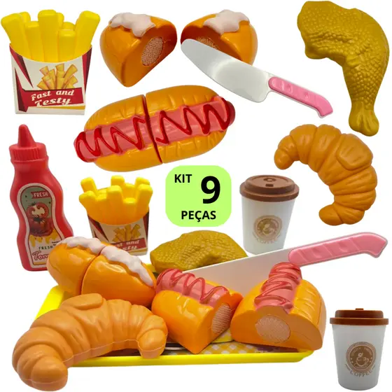 Kit Brinquedos de Menino Comidinha de Brinquedo Infantil Donuts Cupcake Cozinha