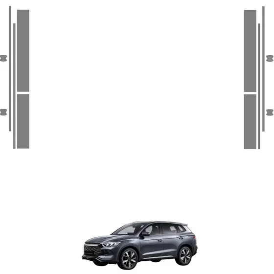 Película PPF Proteção Kit Soleiras Conchas Quinas BYD Song Pro 2025 2026 2027 Transparente TPU Anti Risco