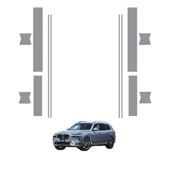 Película PPF Proteção Kit Soleiras Portas BMW X7 2023 2024 2025 2026 Transparente TPU Anti Risco