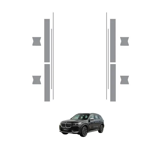 Película PPF Proteção Kit Soleiras Maçaneta Quina BMW X1 2023 2024 2025 2026 Transparente TPU Anti Risco
