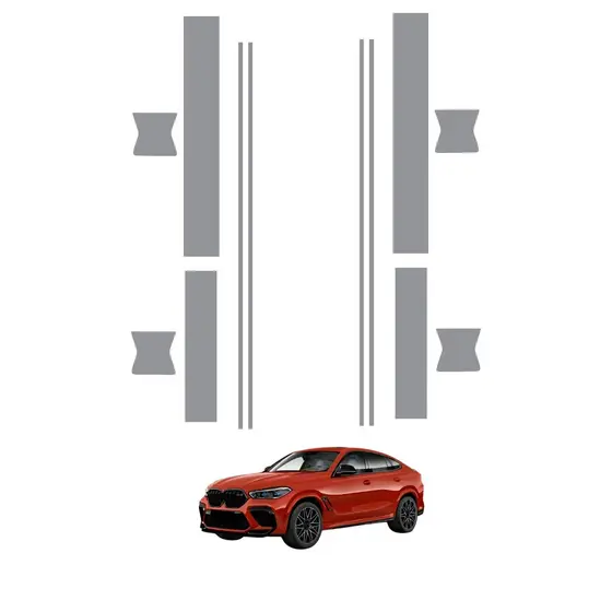 Película PPF Proteção Kit Soleiras Conchas Quinas BMW X6 2024 2025 2026 Transparente TPU Anti Risco