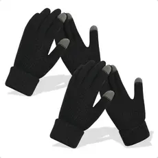 Luvas Touch Screen Kit De Frio 2 Pares Inverno Lã Térmica Celular Tablet Confortável Resistente
