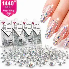 Strass Cristal Furta Cor Unhas e Artesanato Pacote com 1440 unidades