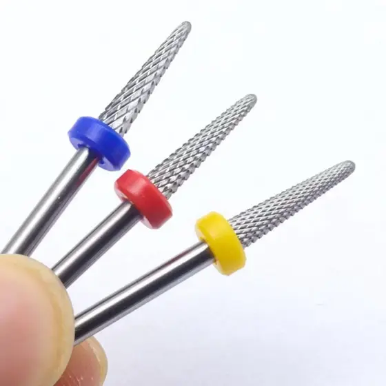 Kit 3 Pçs Broca Tungstênio Acabamento Remoção Unha Natural