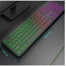 Teclado LEY-83 semi-mecânico gamer Mix RGB retroiluminado computador/pc Original LEHMOX