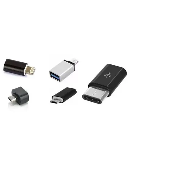 Adaptadores OTG USB, iPhone, Tipo C e V8