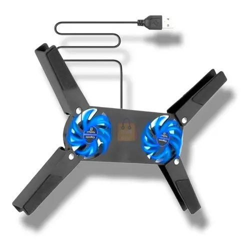 Suporte Potente Base Notebook Com Cooler De Ventilação Refrigeração