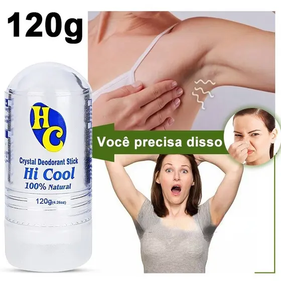 Desodorante Cristal De Pedra Natural 120g Unisex Oi Cool