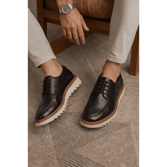 Sapato Masculino Social Couro Sintético Oxford Elegante E Durável
